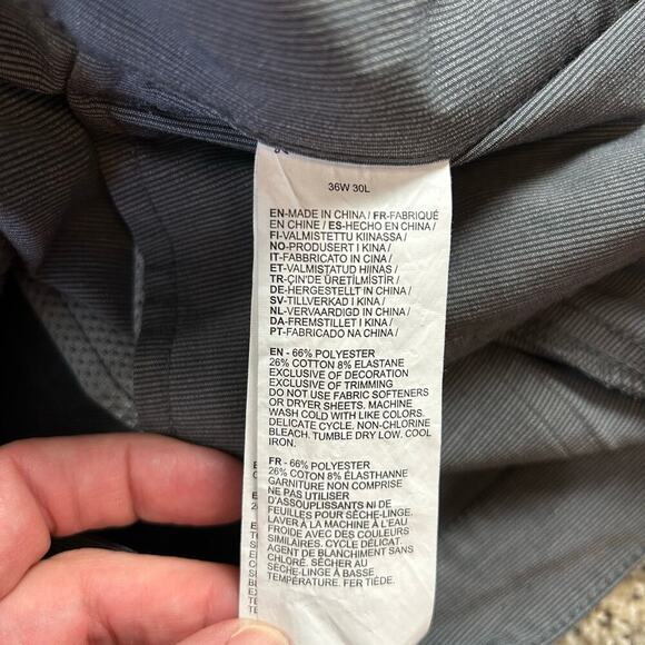 Grand Slam Performance Men's Pants Size 36x27 Gray Golf - Picture 6 of 6